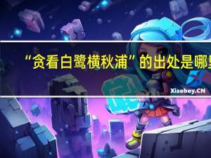 “贪看白鹭横秋浦”的出处是哪里