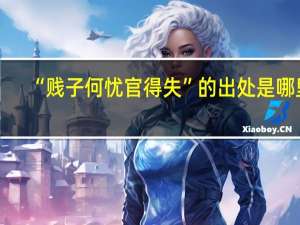 “贱子何忧官得失”的出处是哪里