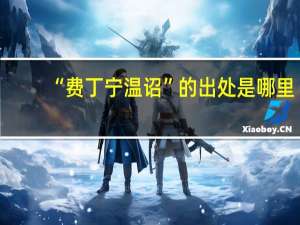 “费丁宁温诏”的出处是哪里