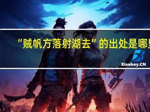 “贼帆方落射湖去”的出处是哪里