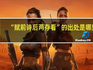 “赋前诗后两存看”的出处是哪里
