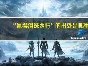 “赢得泪珠两行”的出处是哪里