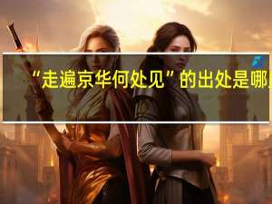 “走遍京华何处见”的出处是哪里