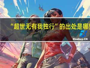 “超世无有我独行”的出处是哪里