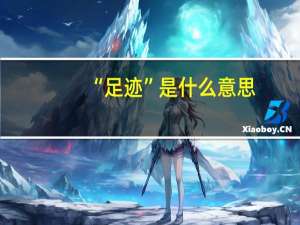 “足迹”是什么意思
