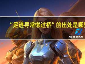 “足迹寻常懒过桥”的出处是哪里