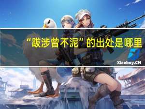 “跋涉曾不泥”的出处是哪里
