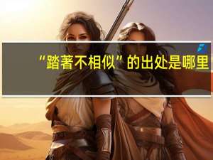 “踏著不相似”的出处是哪里