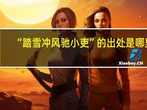 “踏雪冲风驰小吏”的出处是哪里