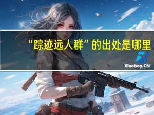 “踪迹远人群”的出处是哪里