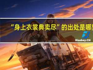 “身上衣裳典卖尽”的出处是哪里