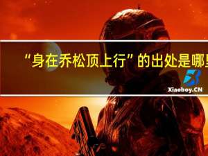 “身在乔松顶上行”的出处是哪里
