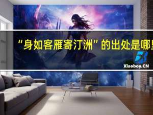 “身如客雁寄汀洲”的出处是哪里
