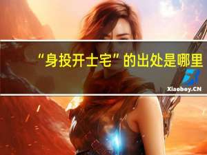 “身投开士宅”的出处是哪里