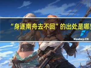 “身逐南舟去不回”的出处是哪里