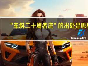 “车斜二十篇者流”的出处是哪里