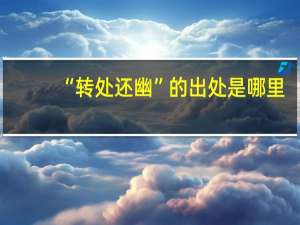 “转处还幽”的出处是哪里