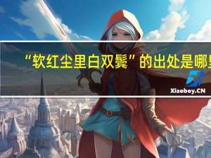 “软红尘里白双鬓”的出处是哪里