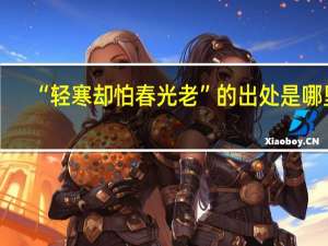 “轻寒却怕春光老”的出处是哪里