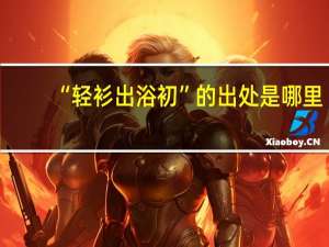 “轻衫出浴初”的出处是哪里