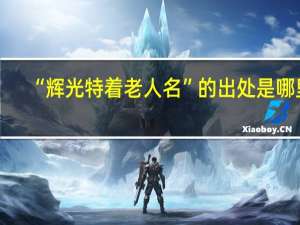 “辉光特着老人名”的出处是哪里