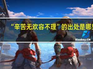 “辛苦无欢容不理”的出处是哪里