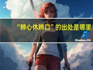 “辨心休辨口”的出处是哪里