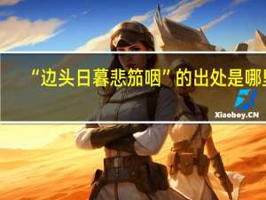 “边头日暮悲笳咽”的出处是哪里