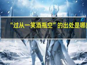 “过从一笑酒瓶空”的出处是哪里