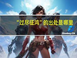 “过尽征鸿”的出处是哪里