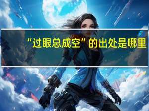 “过眼总成空”的出处是哪里