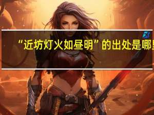 “近坊灯火如昼明”的出处是哪里