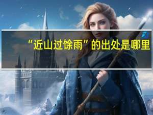 “近山过馀雨”的出处是哪里