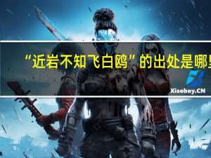 “近岩不知飞白鸥”的出处是哪里