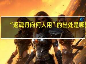 “返魂丹向何人用”的出处是哪里