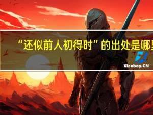 “还似前人初得时”的出处是哪里