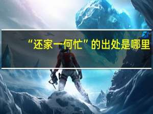 “还家一何忙”的出处是哪里