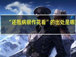“还揩病眼作花看”的出处是哪里