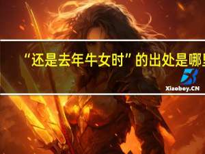 “还是去年牛女时”的出处是哪里