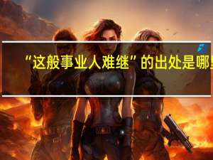 “这般事业人难继”的出处是哪里