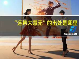 “远希大慧无”的出处是哪里