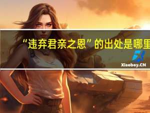 “违弃君亲之恩”的出处是哪里