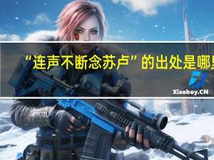 “连声不断念苏卢”的出处是哪里
