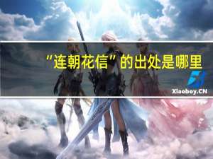 “连朝花信”的出处是哪里