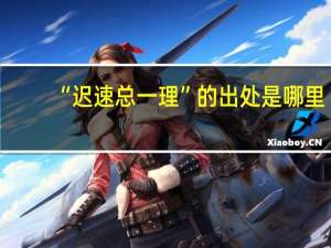 “迟速总一理”的出处是哪里