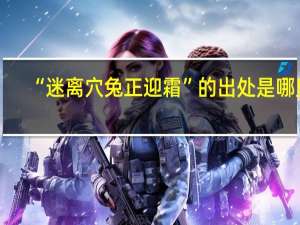 “迷离穴兔正迎霜”的出处是哪里