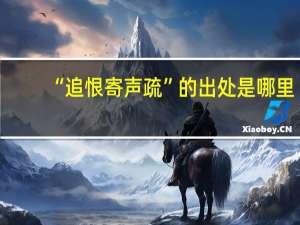 “追恨寄声疏”的出处是哪里