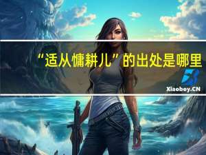 “适从慵耕儿”的出处是哪里