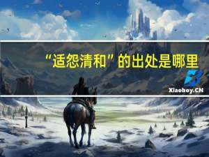 “适怨清和”的出处是哪里