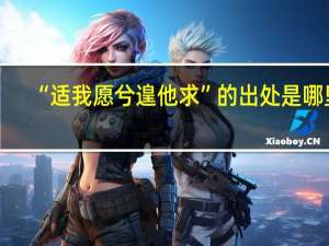 “适我愿兮遑他求”的出处是哪里